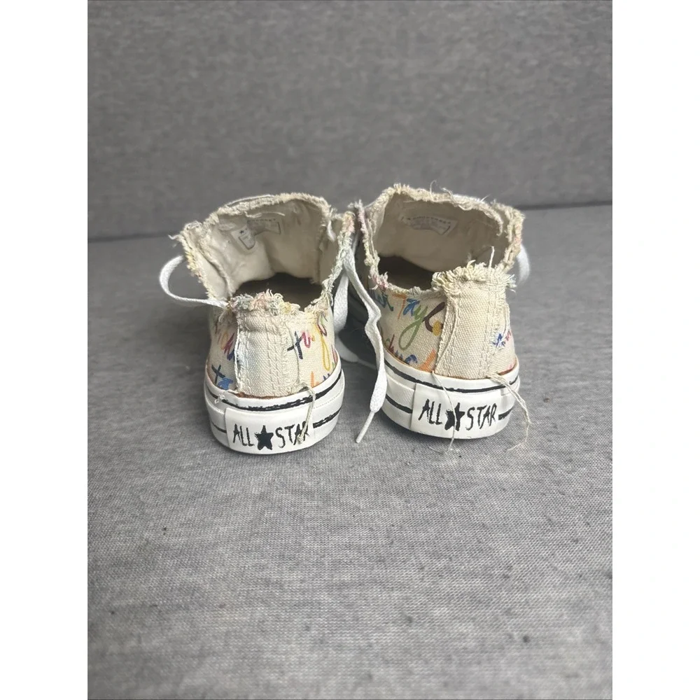 CONVERSE CHUCK  TAYLOR WOMEN'S ALL STAR DISTRESSED RAW EDGE‎ SNEAKERS SIZE 6 - Picture 5 of 10